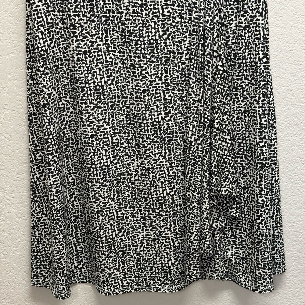 Lauren Ralph Lauren Black and White Sleeveless Draped Maxi Dress size 16W pit 23 - Picture 5 of 10